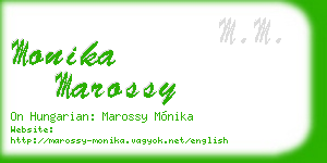 monika marossy business card