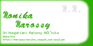 monika marossy business card